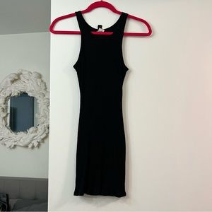 Windsor Ribbed Bodycon Mini Dress Black
